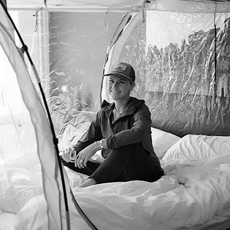 Athlete in an altitude tent