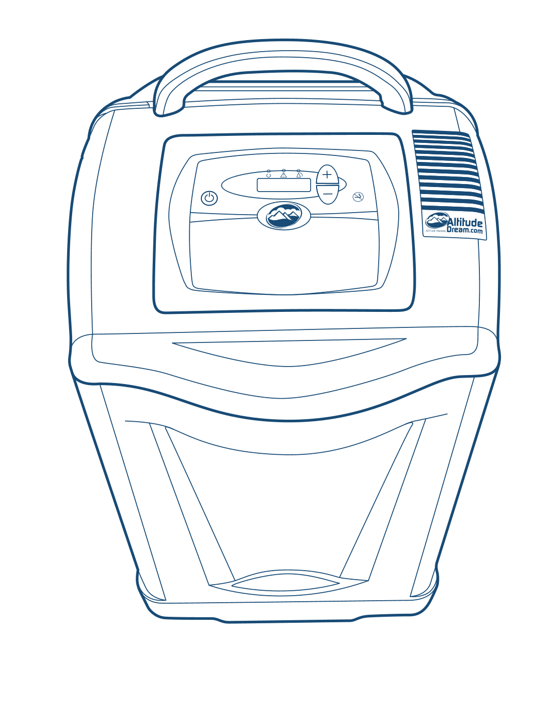 Lijntekening van de hoogtegenerator van Altitude Dream